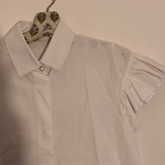 Co Ruffle Sleeve Poplin Blouse - Picture 4 of 7